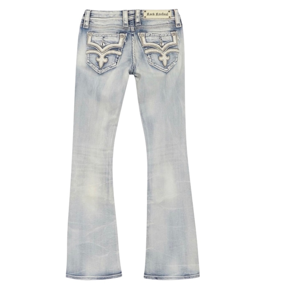 NWT Rock Revival Acid Blue Bootcut Jeans Size 25 - Picture 6 of 16